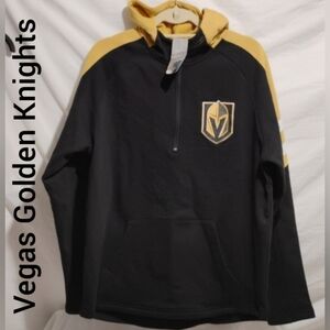 SALE! NWT NHL Vegas Golden Knights Half Zip Pullover Hoodie Sz.L (BX85)